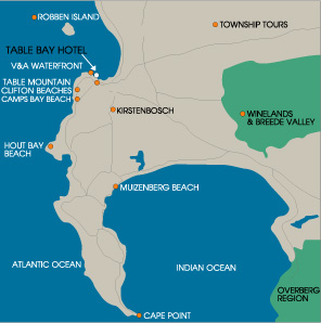 Map of Cape Town Attractions